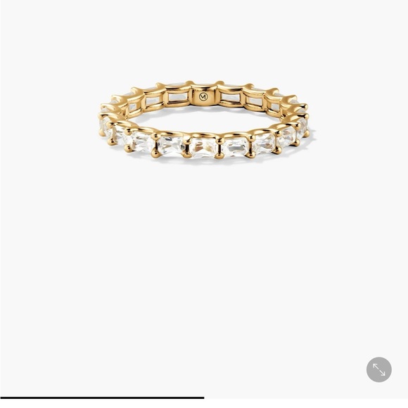 Mejuri Gold Eternity Band with Clear Stones - Women Jewelry